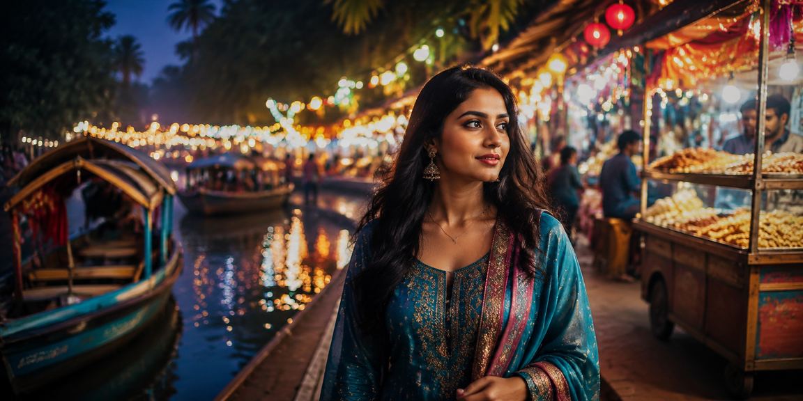 সুন্দরবনে স্পোর্টস বাজির রাতের বাজারের দৃশ্য